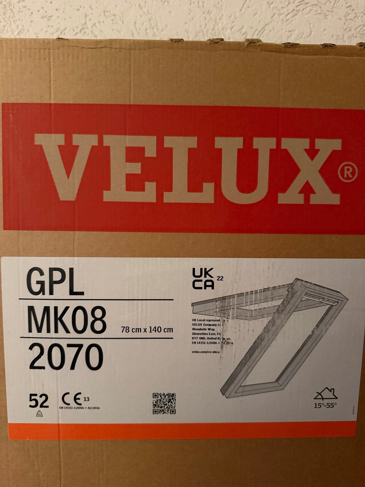 Nieuw Velux GPL MK08 2070 Dakraam 78x140 cm, Doe-het-zelf en Verbouw, Ophalen, 80 tot 120 cm, 120 tot 160 cm, Nieuw