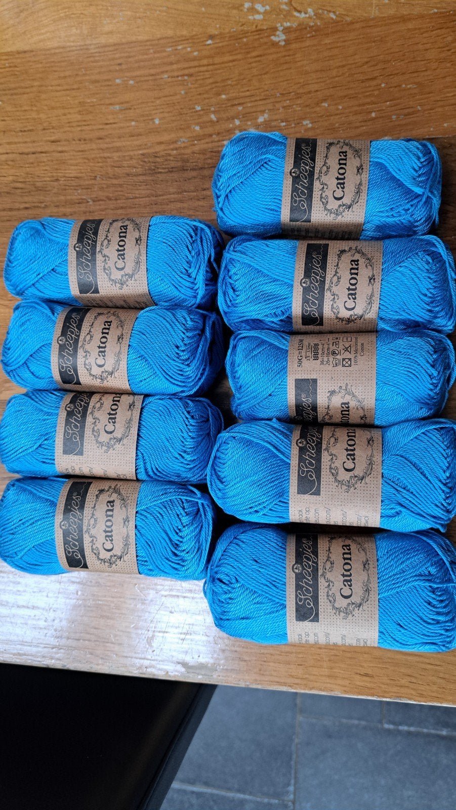 9 bollen Scheepjes Catona 50g - Nieuw, Breien of Haken, Nieuw, Ophalen of Verzenden, Scheepjes
