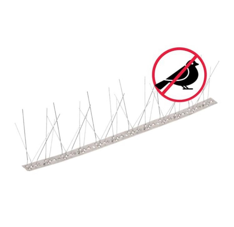 Vogel- en duivenpinnen 6x =3 mt roestvrij staal. Nieuw!!