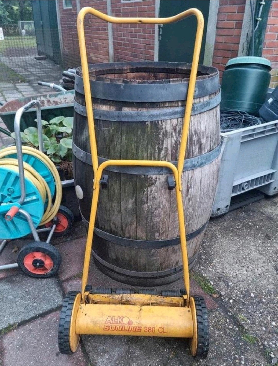 Alko sunline 380 CL grasmaaier handgrasmaaier voor maar 20,-, Tuin en Terras, Grasmaaiers, Zo goed als nieuw, Handgrasmaaier, 40 t/m 49 cm