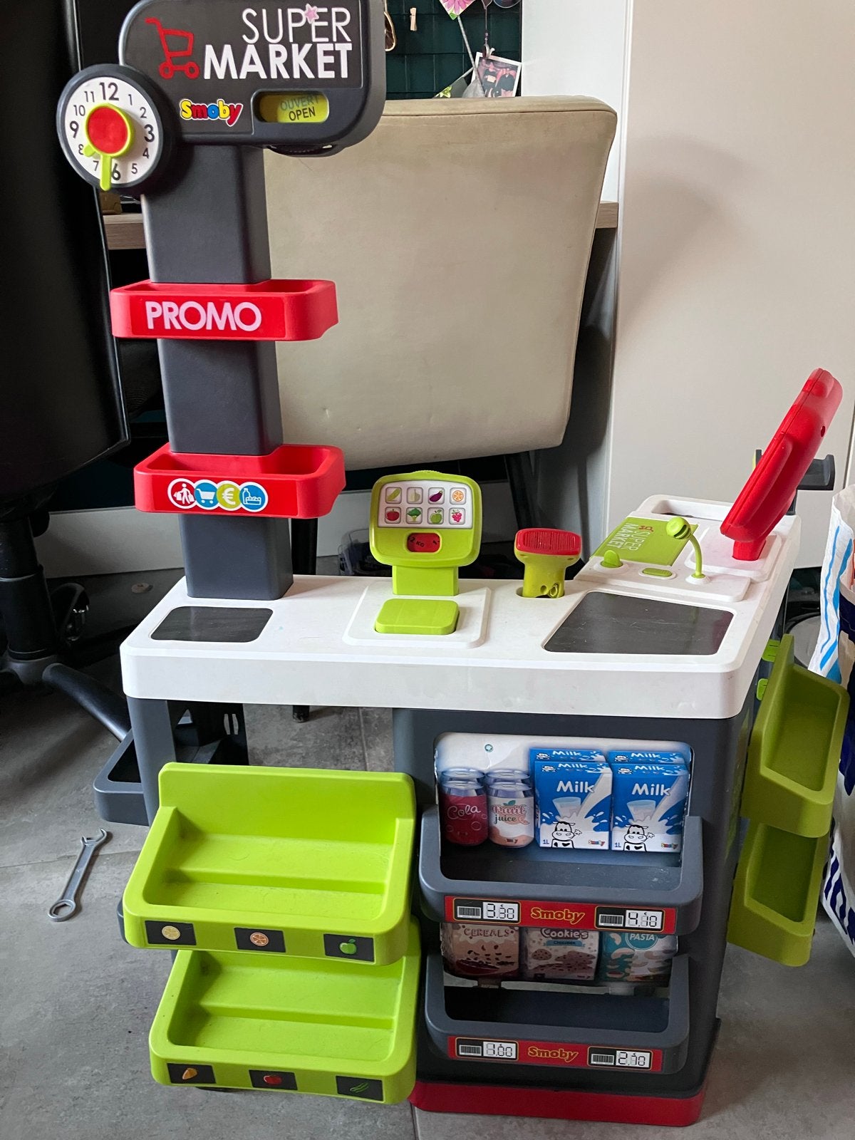 Speelgoedsupermarkt Smoby, Ophalen, Gebruikt
