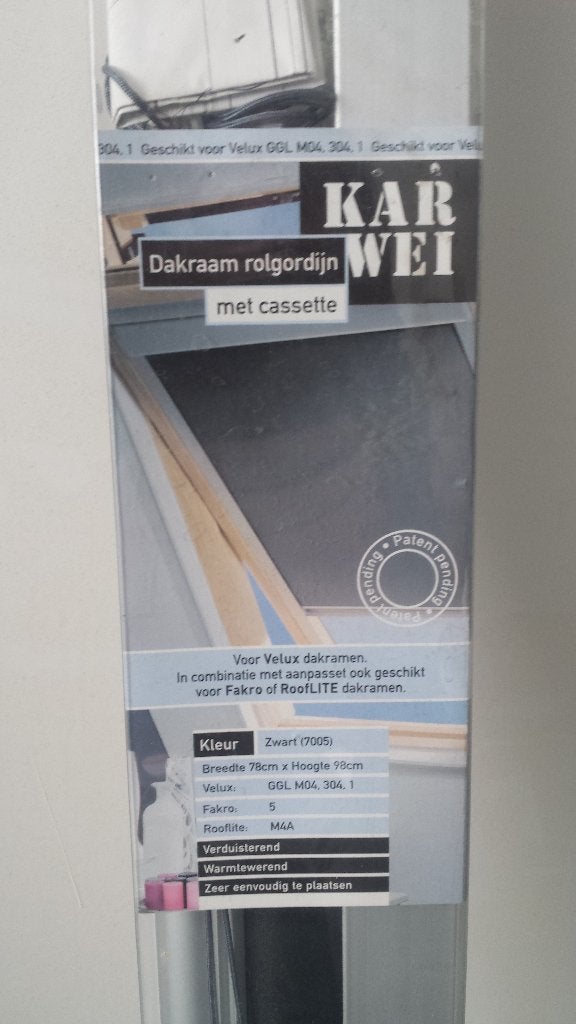 NIEUW dakraam velux rolgordijn+cassette zwart, Verduisterend, Zwart, Karwei, Nieuw