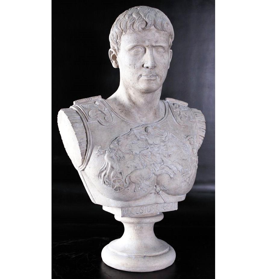 Buste – Augustus Caesar beeld Hoogte 83 cm, Ophalen, HorecaBeelden, Overige typen, Nieuw