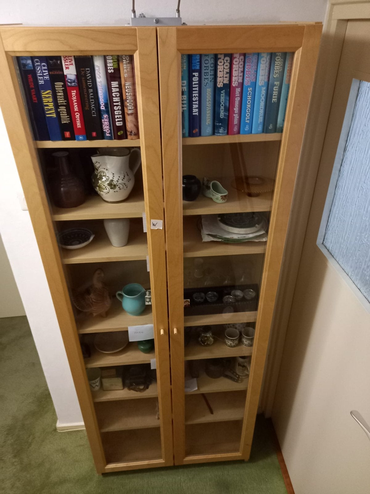 Ikea-kast Billy vitrinekast, Ophalen, 200 cm of meer, 50 tot 100 cm, Grenenhout