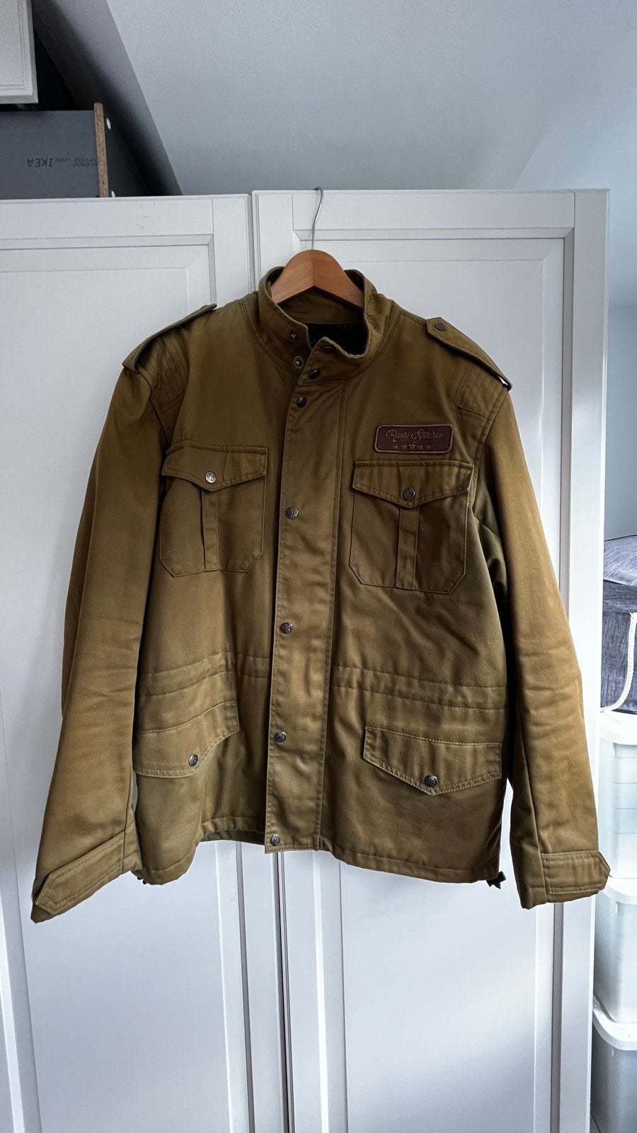 Retro style motorjas van Rusty Stitches - L, Ophalen, Tweedehands, Heren, Jas | leer