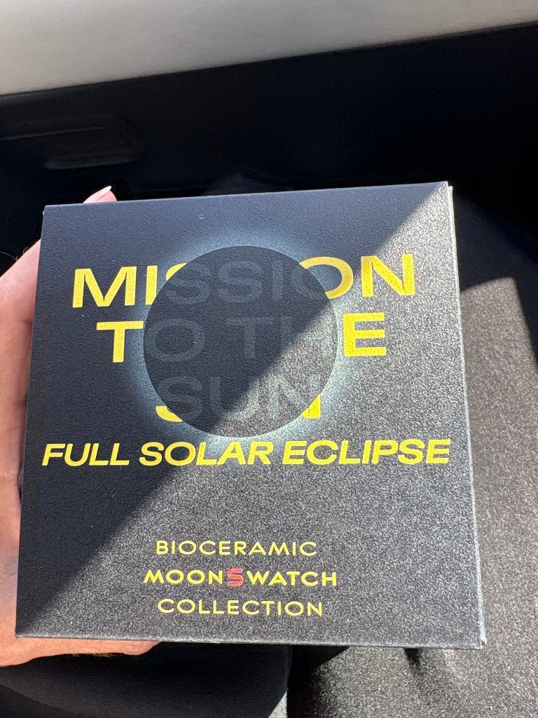 Swatch & Omega moonswatch full solar eclips edition, Kunststof, Polshorloge, Swatch, Nieuw