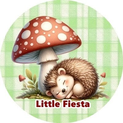 lf196 ouwel paddestoel egel 12x6cm eetbare cupcake rondjes, Ophalen of Verzenden, Nieuw, Cupcakes, Versiering