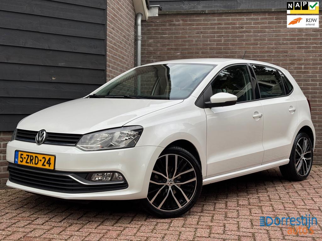 Volkswagen Polo 1.0 Comfortline | Navi | MirrorLink | 17inch, Stof, Wit, Origineel Nederlands, Bedrijf