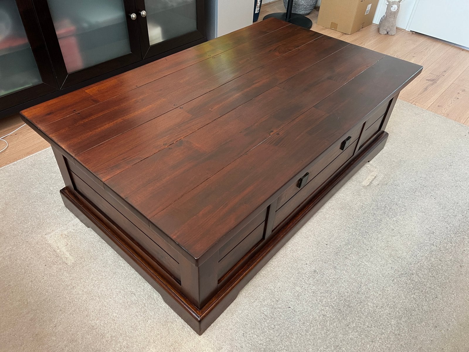 Salontafel Koloniaal (opgeknapt lees beschrijving), Huis en Inrichting, Ophalen, Overige materialen, 100 tot 150 cm, 50 tot 100 cm