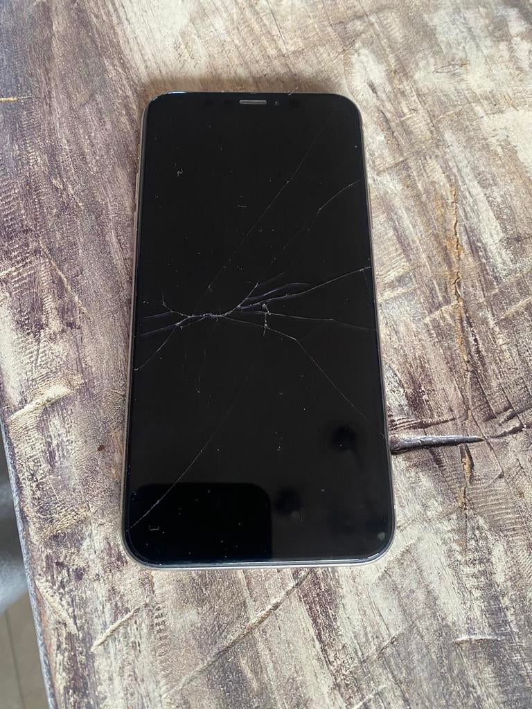 iPhoneXSilver Alles werkt perfectScherm en achterkant schade, Telecommunicatie, Mobiele telefoons | Apple iPhone, Ophalen, Gebruikt