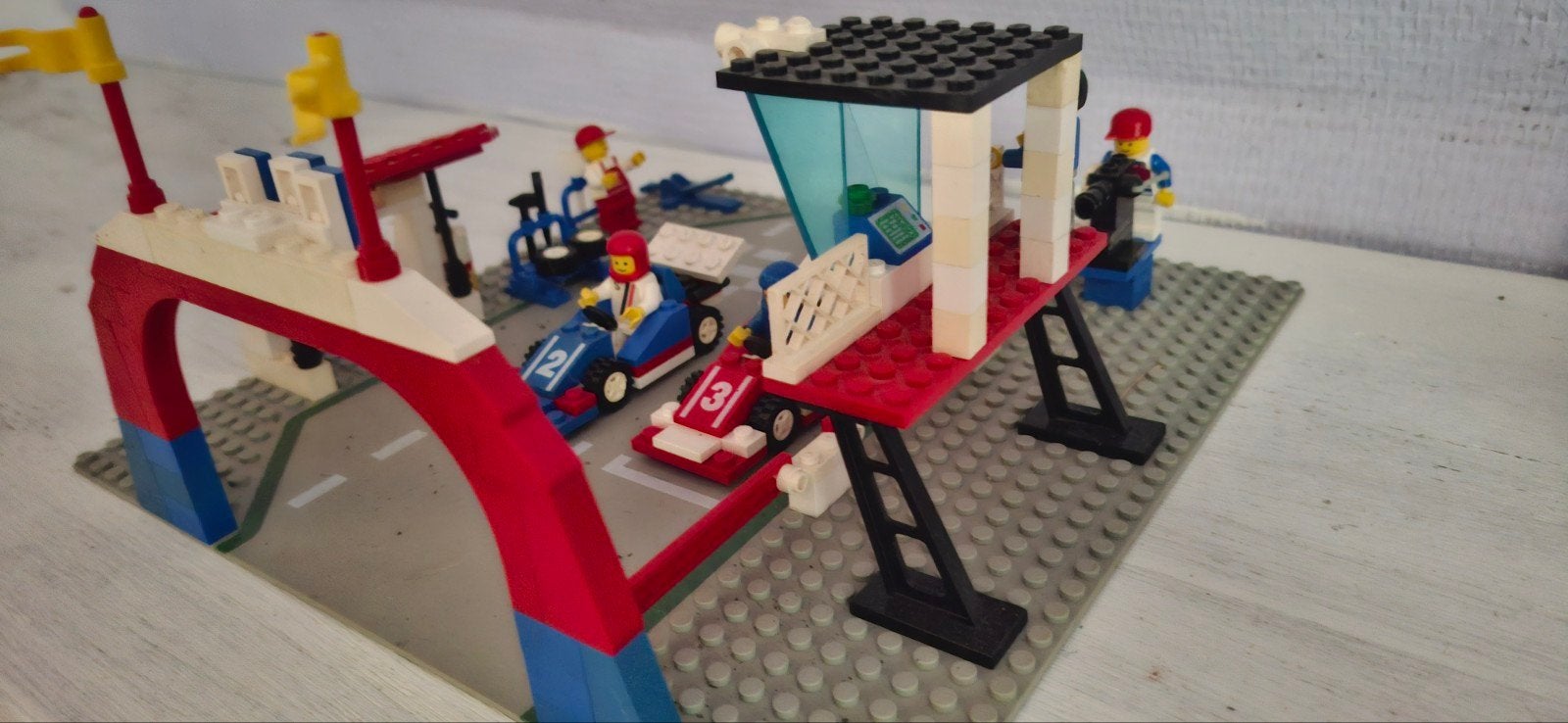 Vintage legoset: 6381 motor speedway (1987) Compleet, Gebruikt, Lego, Ophalen of Verzenden, Complete set