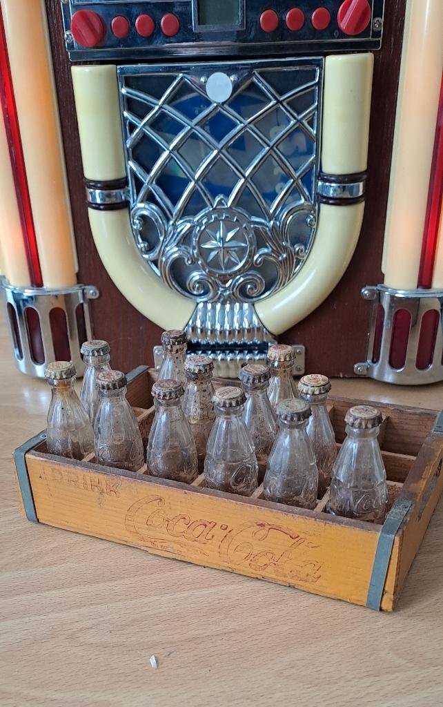 minikratje Coca-Cola met 12 flesjes., 12 flesjes, Mini-kratje, Coca-cola, Gebruikt
