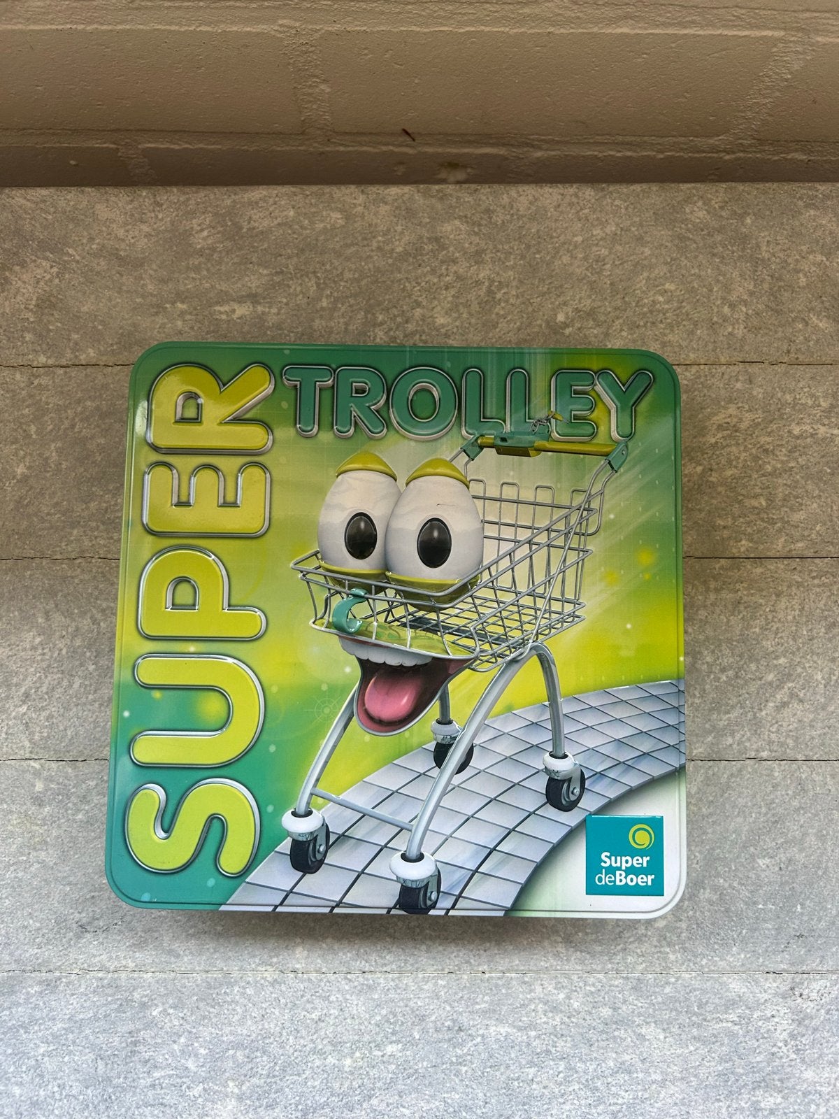 Super Trolley Super de Boer Spel - Compleet in blik, Drie of vier spelers, Ophalen of Verzenden, Gebruikt