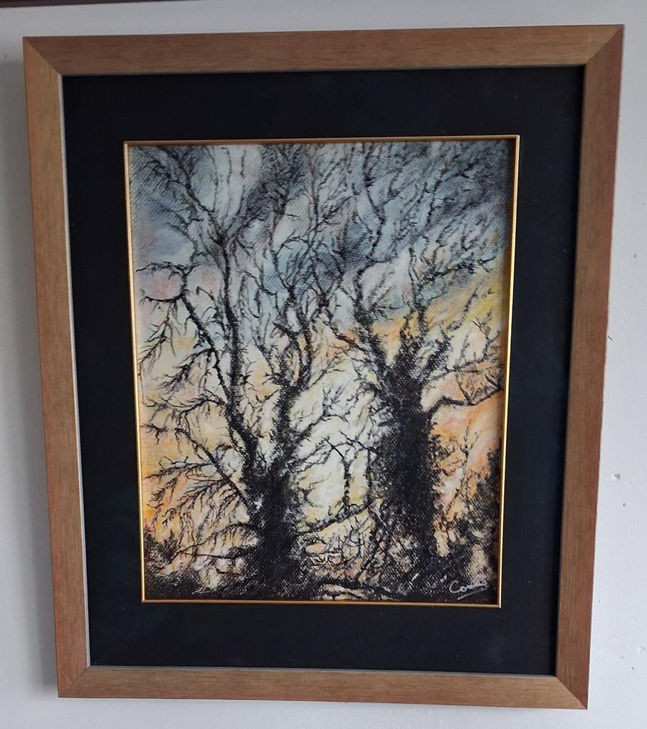Woodland. Sign. Abstract expressionisme.  42/50 cm., Ophalen