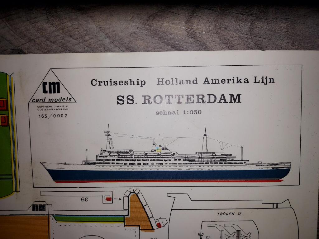 bouwplaat ss-Rotterdam,, Verzenden, Nieuw, 1:200 of kleiner, Overige merken