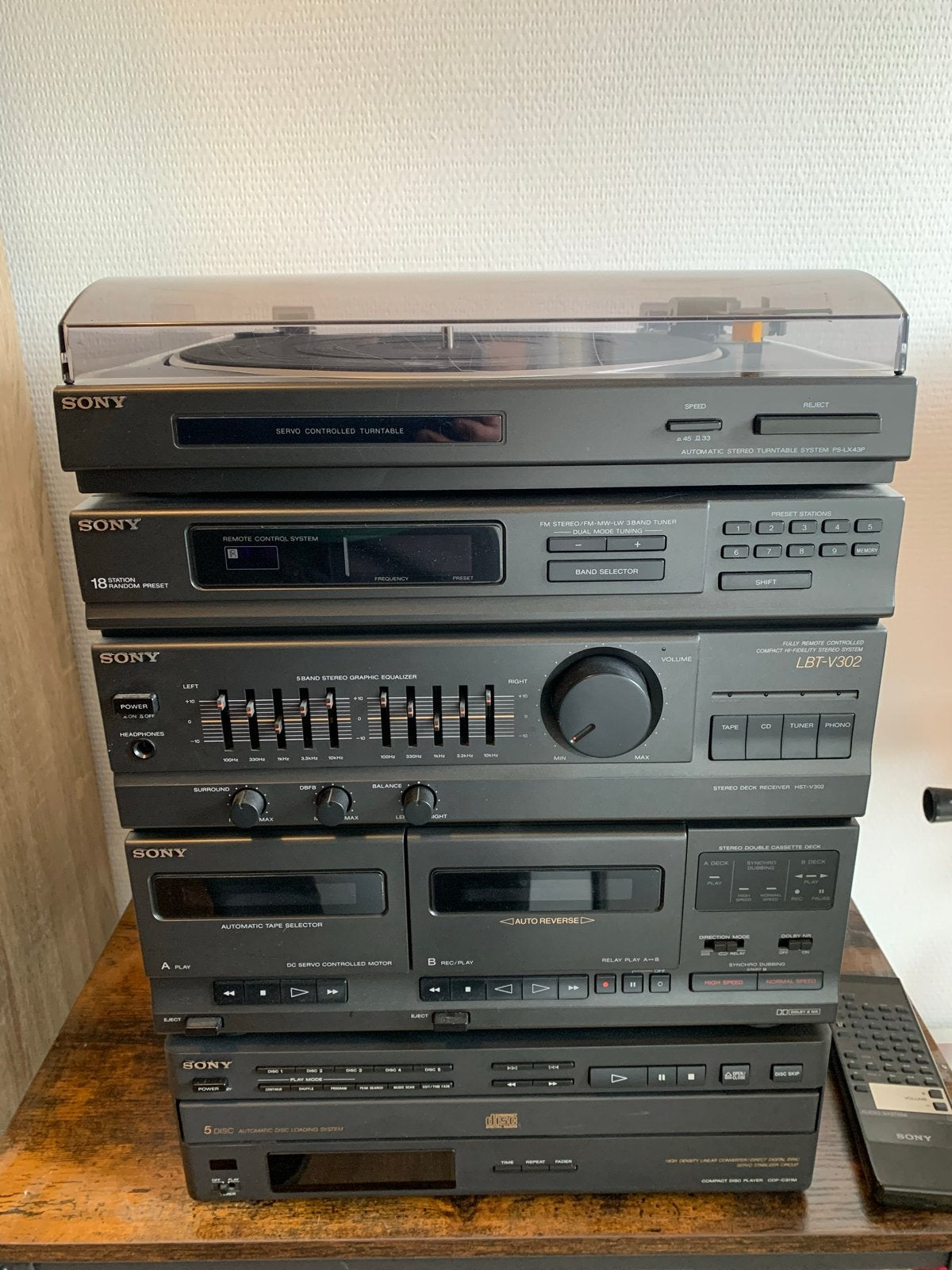 Sony Compact Hi-Fi Stereo Systeem LBT-V302 met platenspeler, Ophalen, Gebruikt, Cassettedeck, Losse componenten