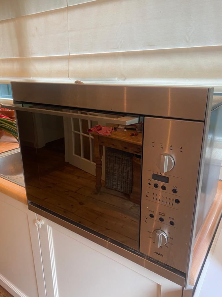 ATAG Inbouw Combimagnetron Oven RVS, Ophalen, Combimagnetron, Gebruikt, 60 cm of meer