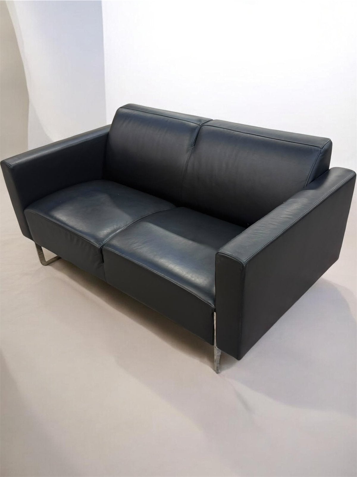 Artifort Mare zwart leder 2 zits, Huis en Inrichting, Banken | Bankstellen, 150 tot 200 cm, Tweepersoons, 75 tot 100 cm, Ophalen of Verzenden