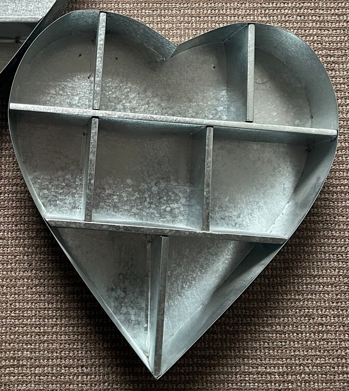 Letterbak metalen hart zgan, Metaal, Zilver, Decoratieobject, Ophalen of Verzenden