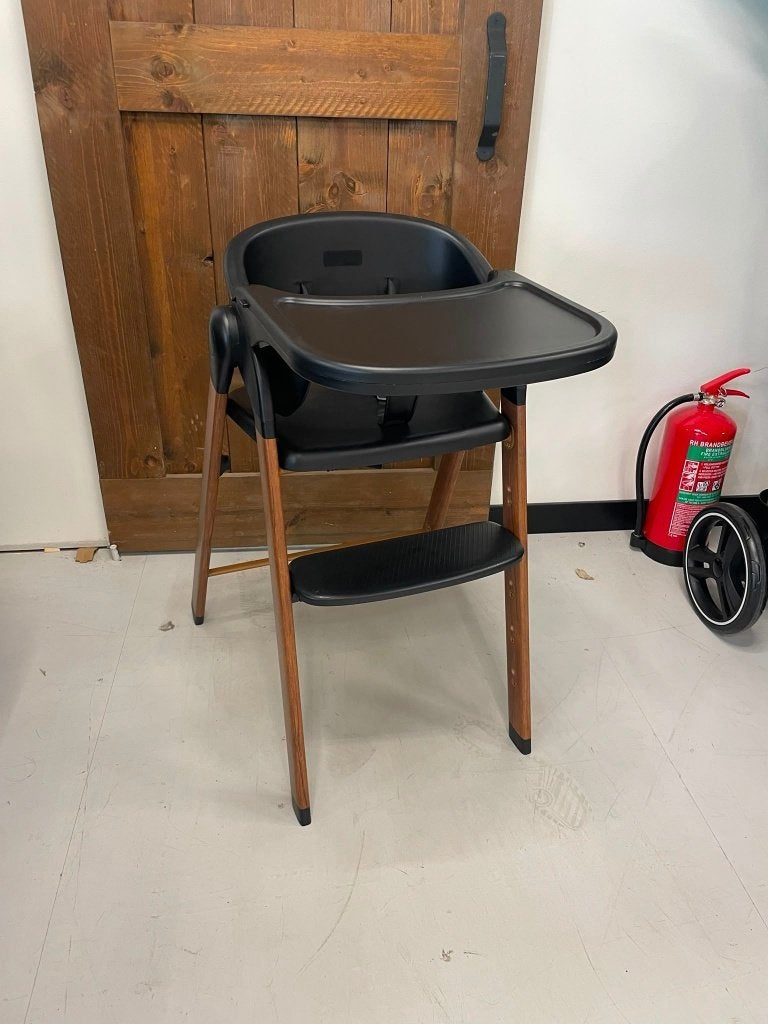 Luxe Kinderstoel Zwart / Hout
