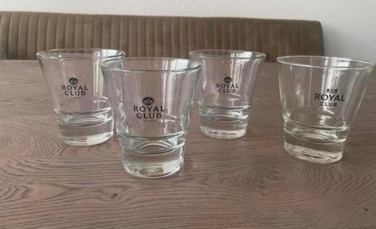 Royal Club Glazen Set - 4 Stuks, Ophalen of Verzenden, Overige merken, Glas, Overige typen