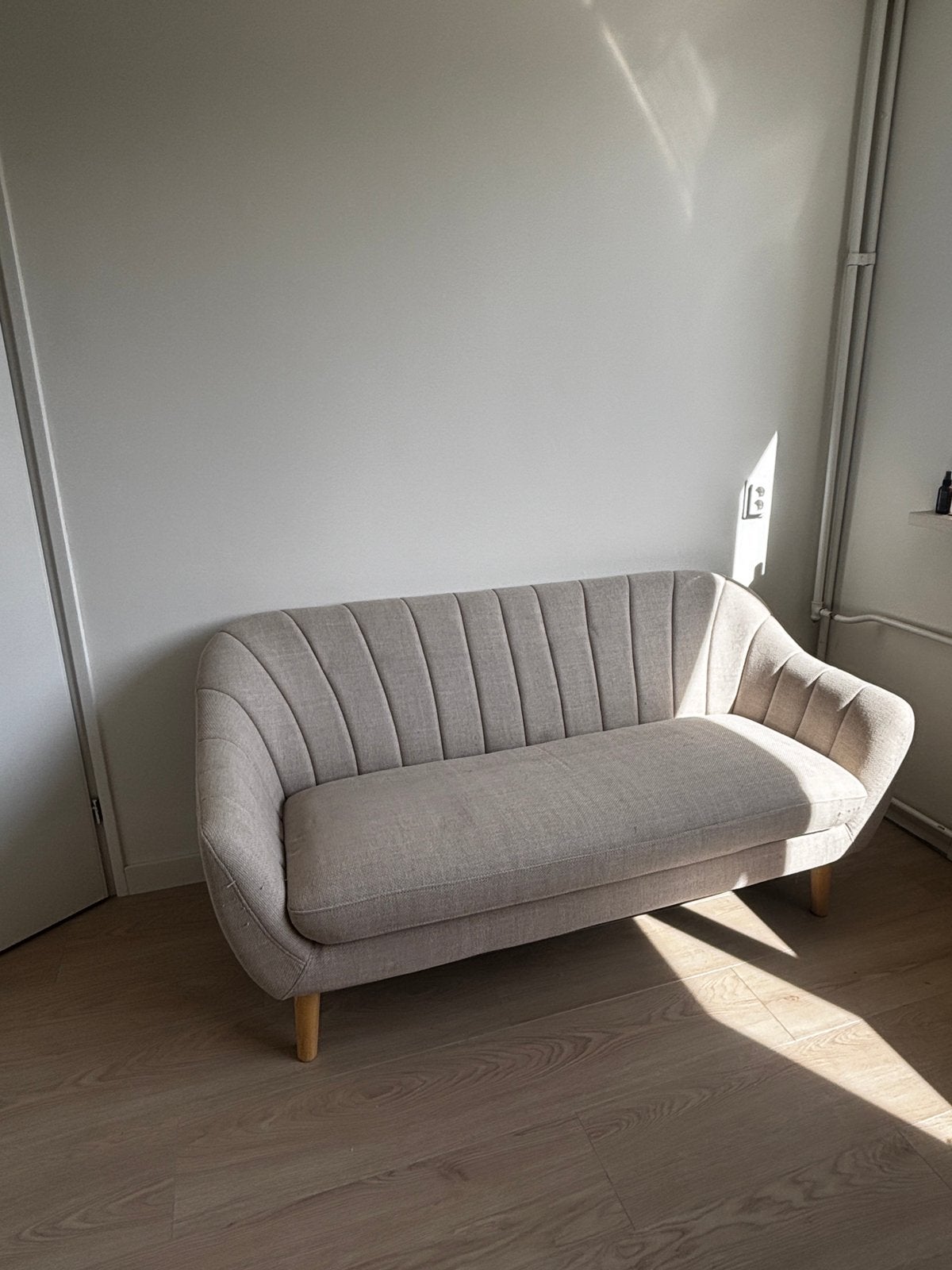 EGEDAL 2,5-zitsbank EGEDAL beige stof, Ophalen, Tweepersoons, 75 tot 100 cm, Zo goed als nieuw