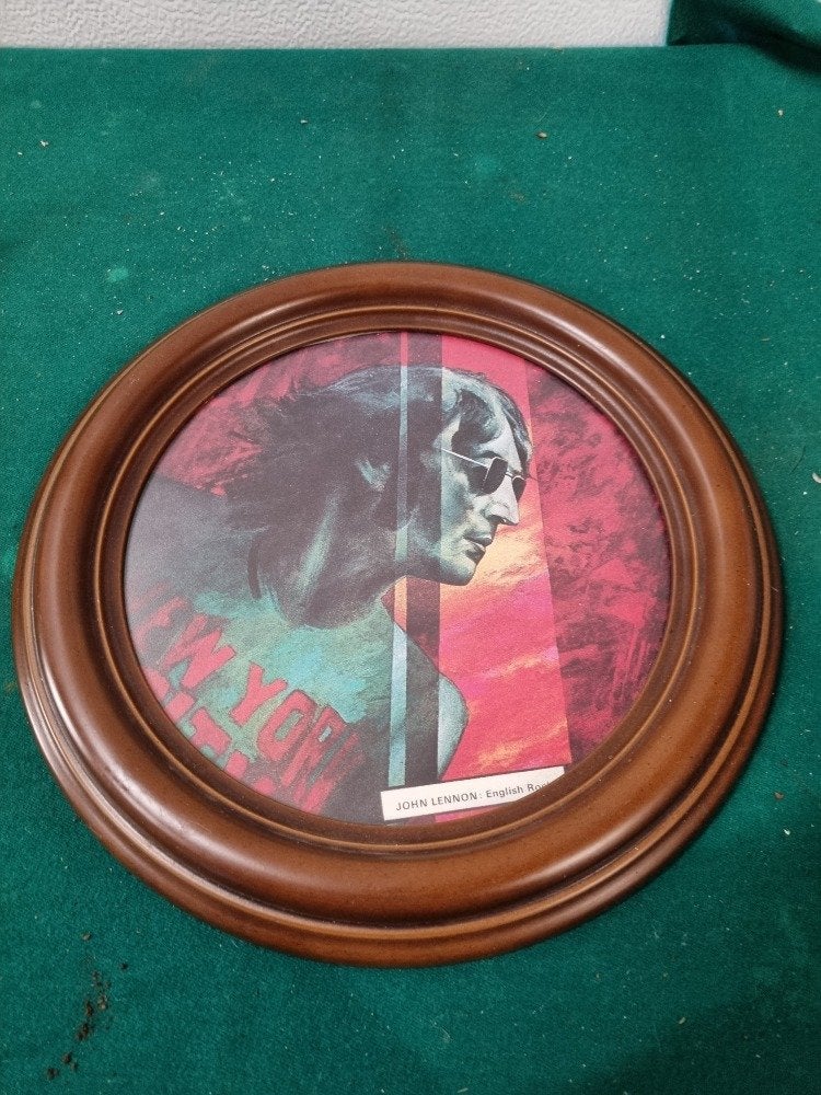 lijst rond met prent john lennon, Ophalen of Verzenden, 'T Olde Gre-j, Info@toldegrej.nl, Endepoelstraat 20f Didam