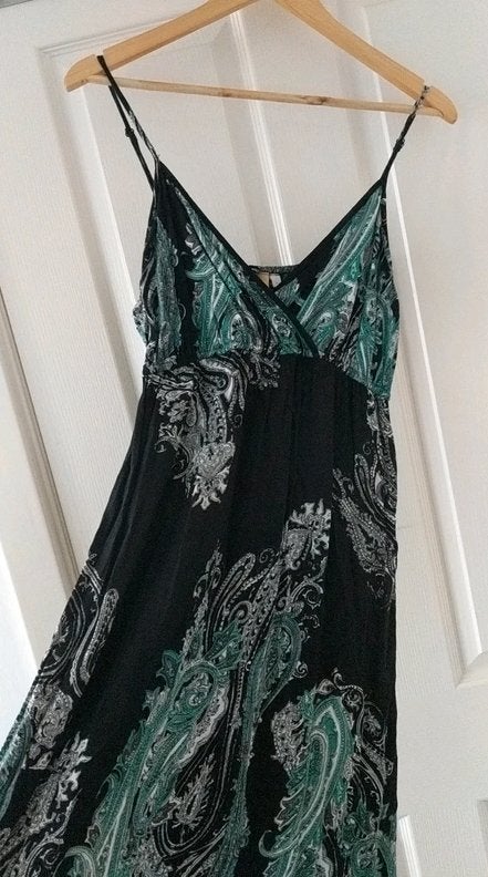 Maxi jurk, Kleding | Dames, Jurken, Zo goed als nieuw, Maat 38/40 (M), Zwart, Onder de knie, Verzenden