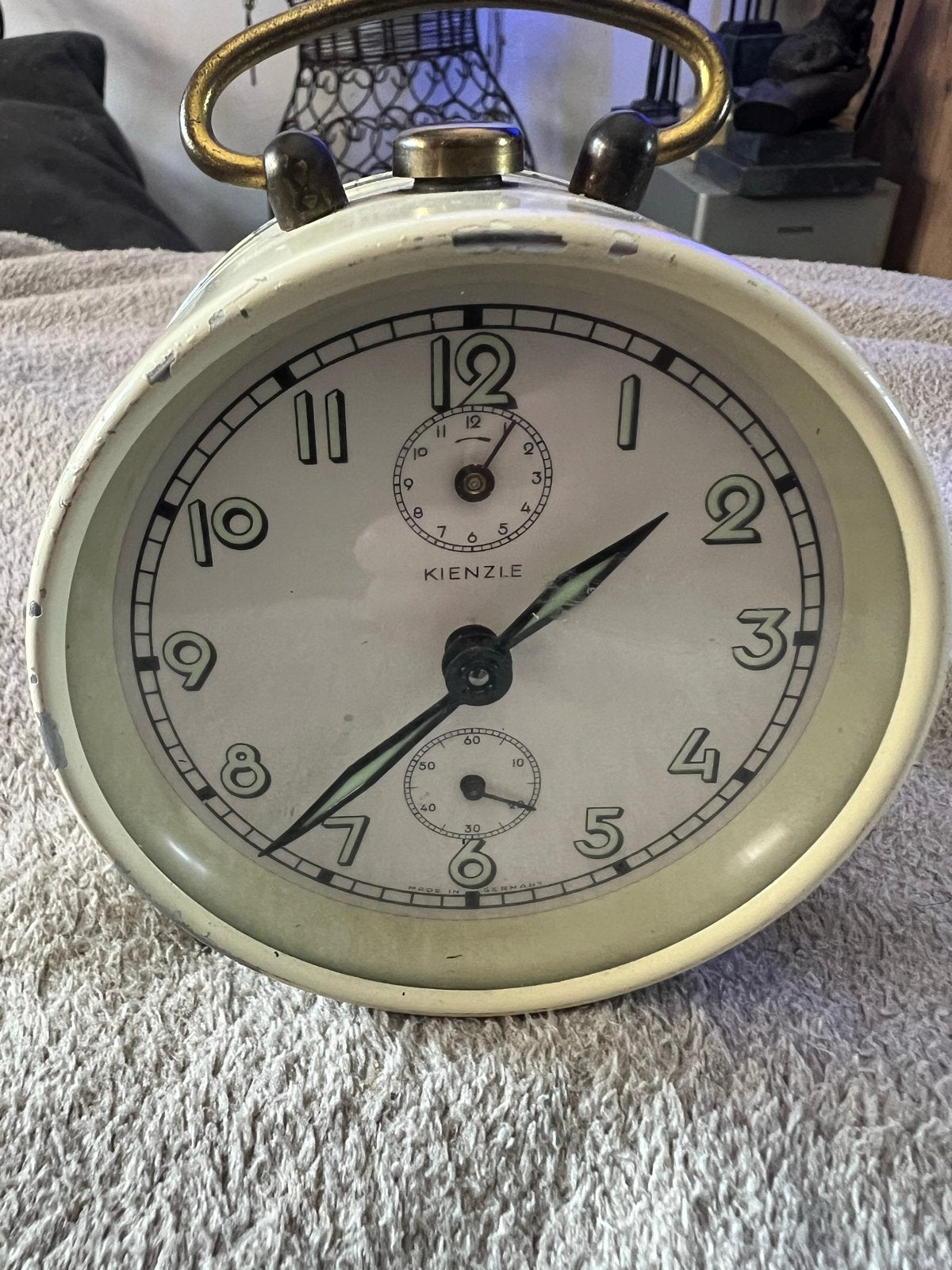 Vintage Kienzle wekker - Made in Germany, Antiek en Kunst, Antiek | Klokken, Ophalen of Verzenden