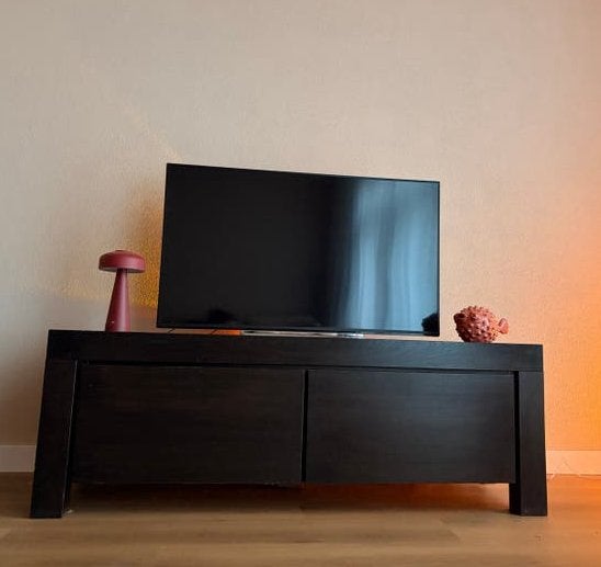 Goossens Clear Eiken TV-meubel, Ophalen, Gebruikt, 150 tot 200 cm, Eikenhout