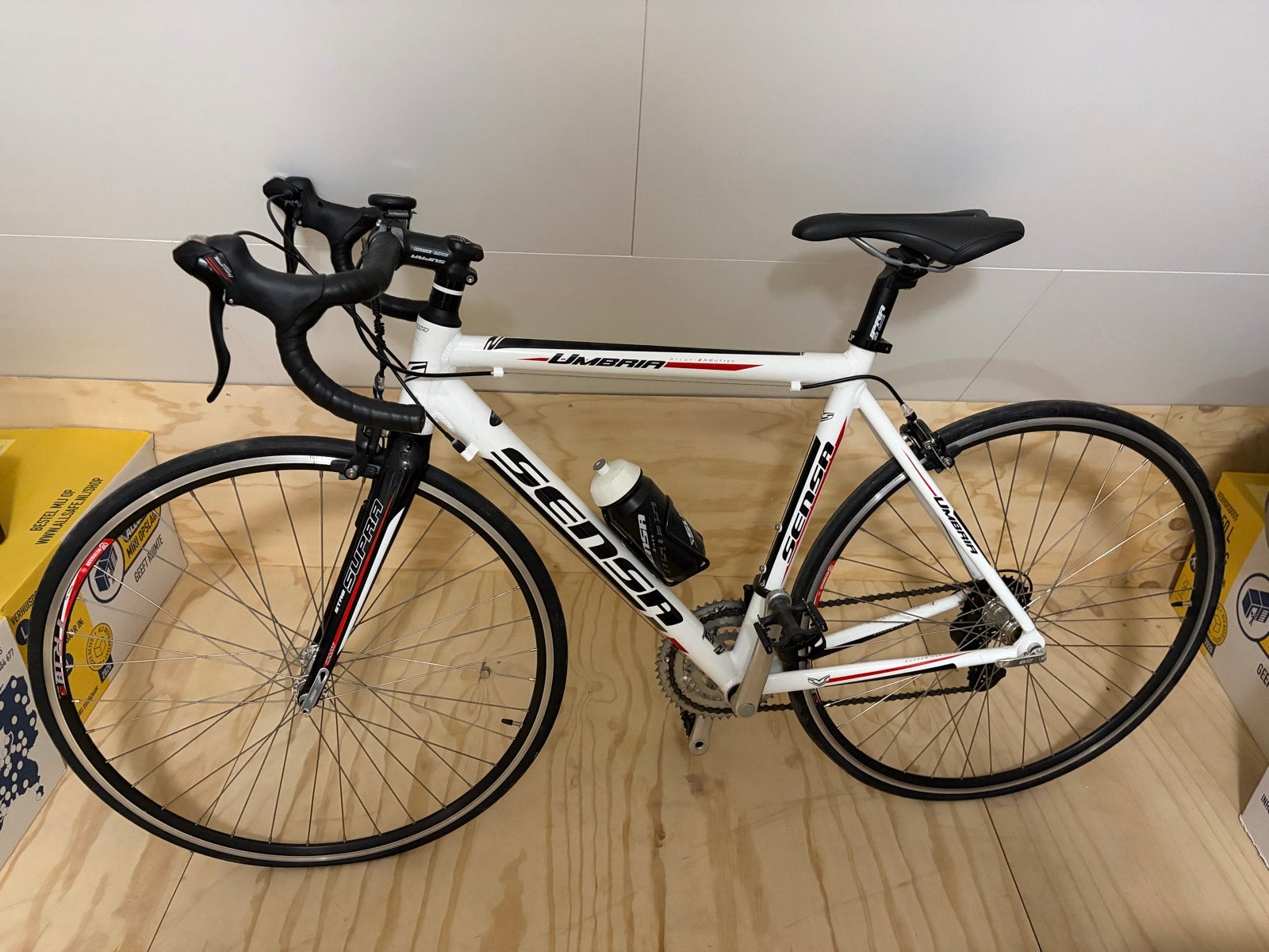 Sensa Umbria Racefiets - Wit/Zwart - Maat 52, 28 inch, Gebruikt, Aluminium, 49 tot 53 cm
