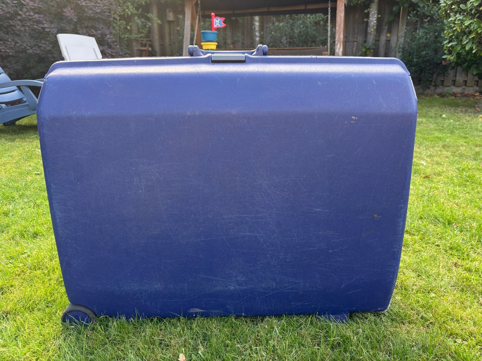 Blauwe samsonite koffer met cijferslot - 70x55 cm, 30 cm of meer, Gebruikt, Blauw, 60 tot 80 cm