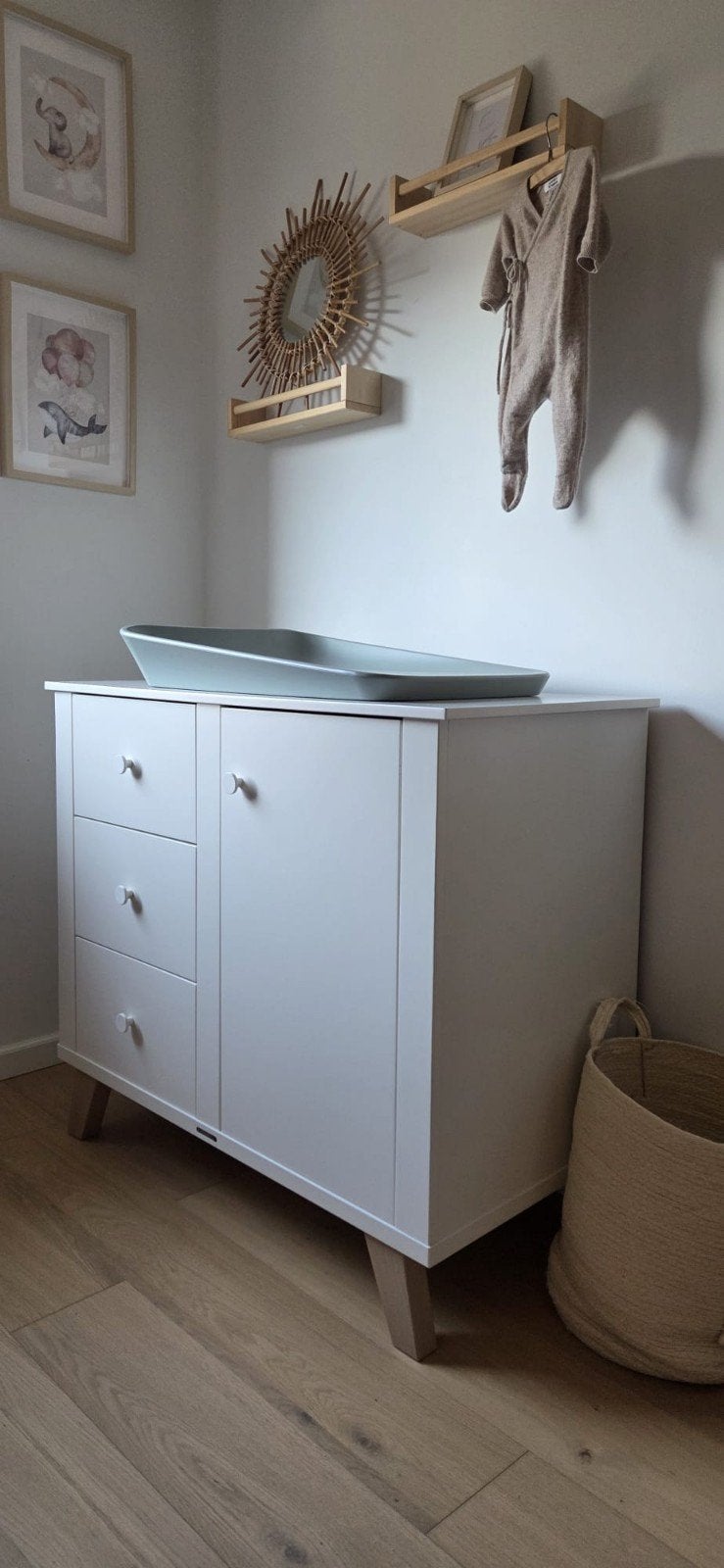 Kidsmill Lars Commode met 3 lades en kastje, Ophalen, 50 tot 70 cm, 100 cm of meer, Zo goed als nieuw