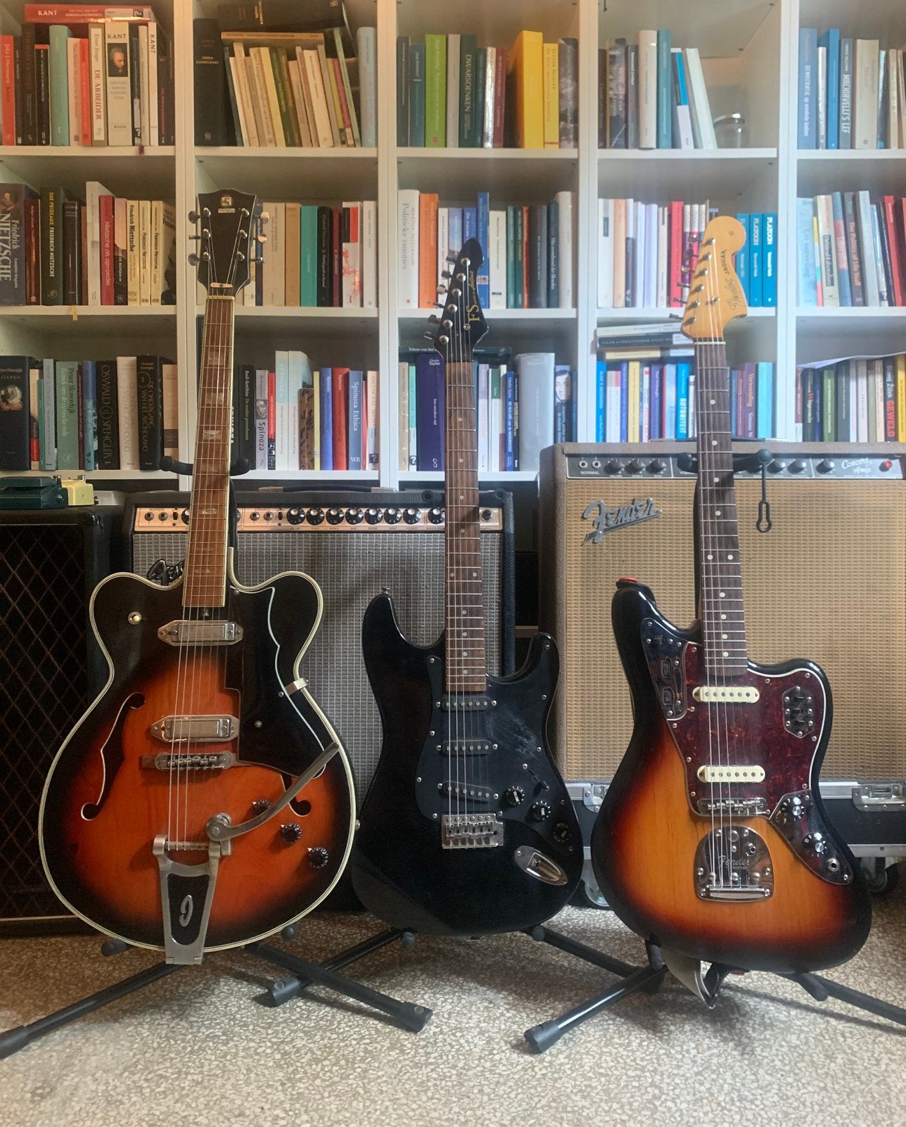 Fender jaguar ‘16 - Ibanez 482 ‘66 - Aria proII ‘86, Ophalen, Gebruikt, Solid body, Overige merken