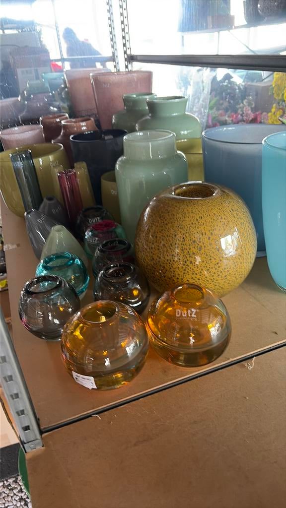 Partij dutz vazen, Huis en Inrichting, Woonaccessoires | Vazen, Overige kleuren, Nieuw, Ophalen of Verzenden, Glas