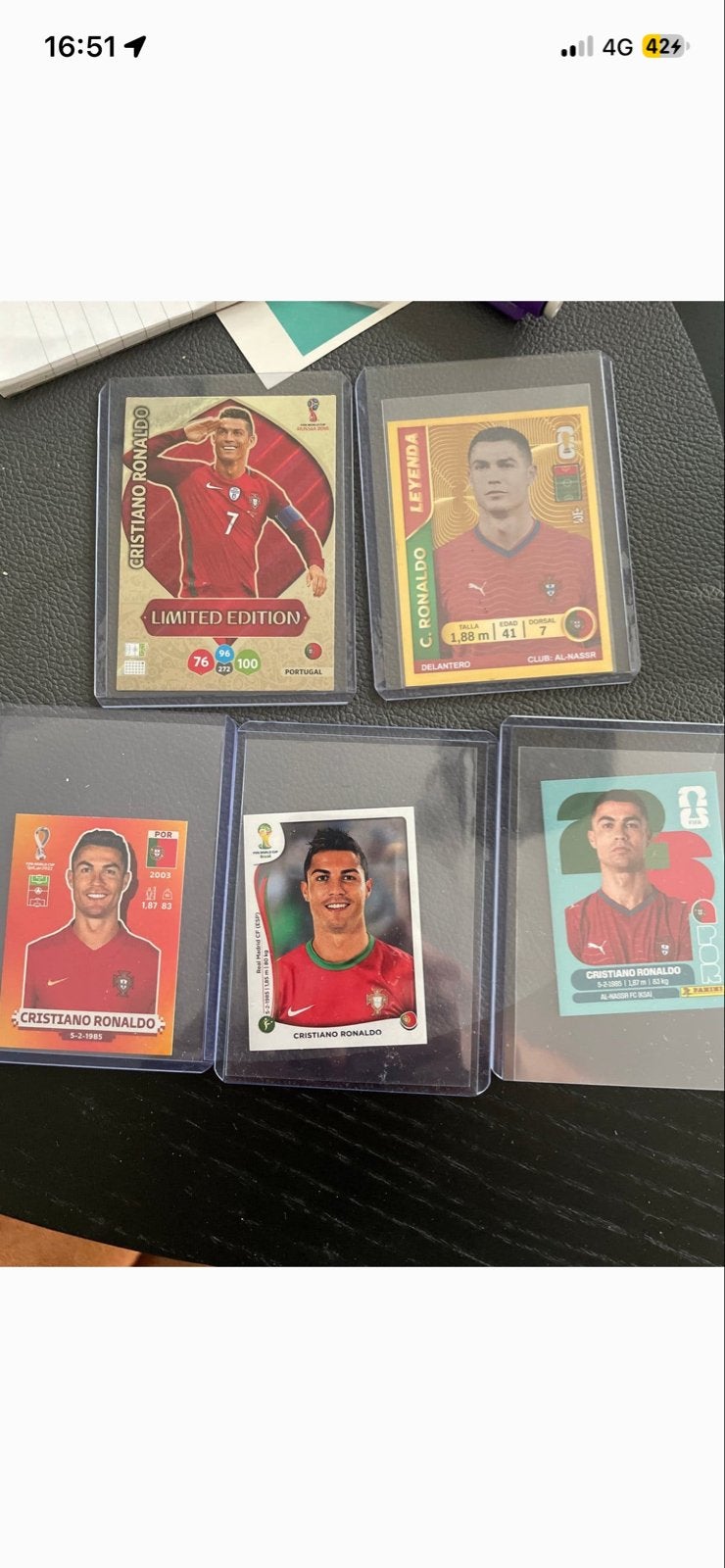 Cristiano Ronaldo Voetbalplaatjes - Panini, Verzamelen, Ophalen of Verzenden, Zo goed als nieuw, Buitenlandse clubs, Poster, Plaatje of Sticker
