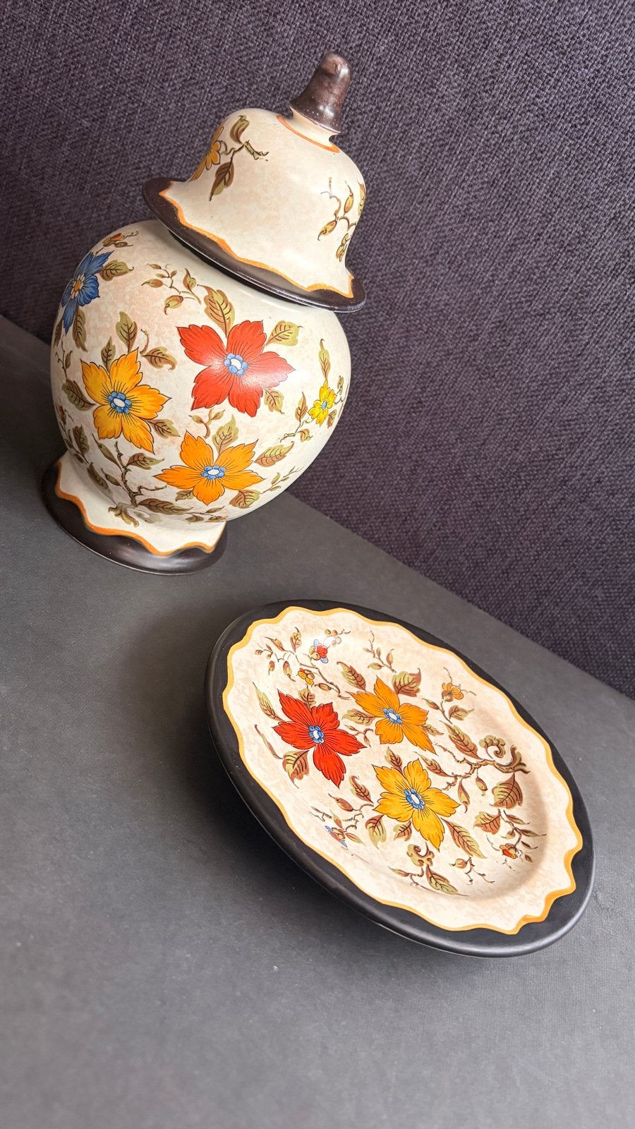 Vintage Goedewaagen Gouda Plateel vaas en schaal, Antiek en Kunst, Antiek | Porselein, Ophalen of Verzenden