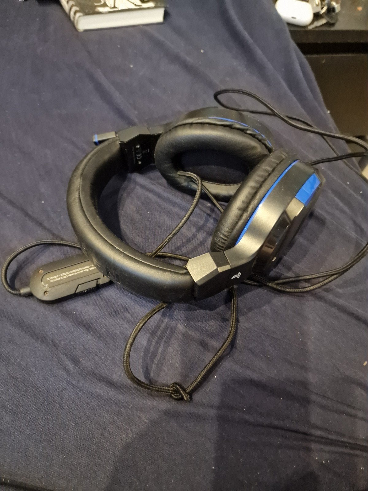 Bedrade Over-ear Gaming Headset Zwart/Blauw, Gebruikt, Over-ear, Microfoon, Zwart