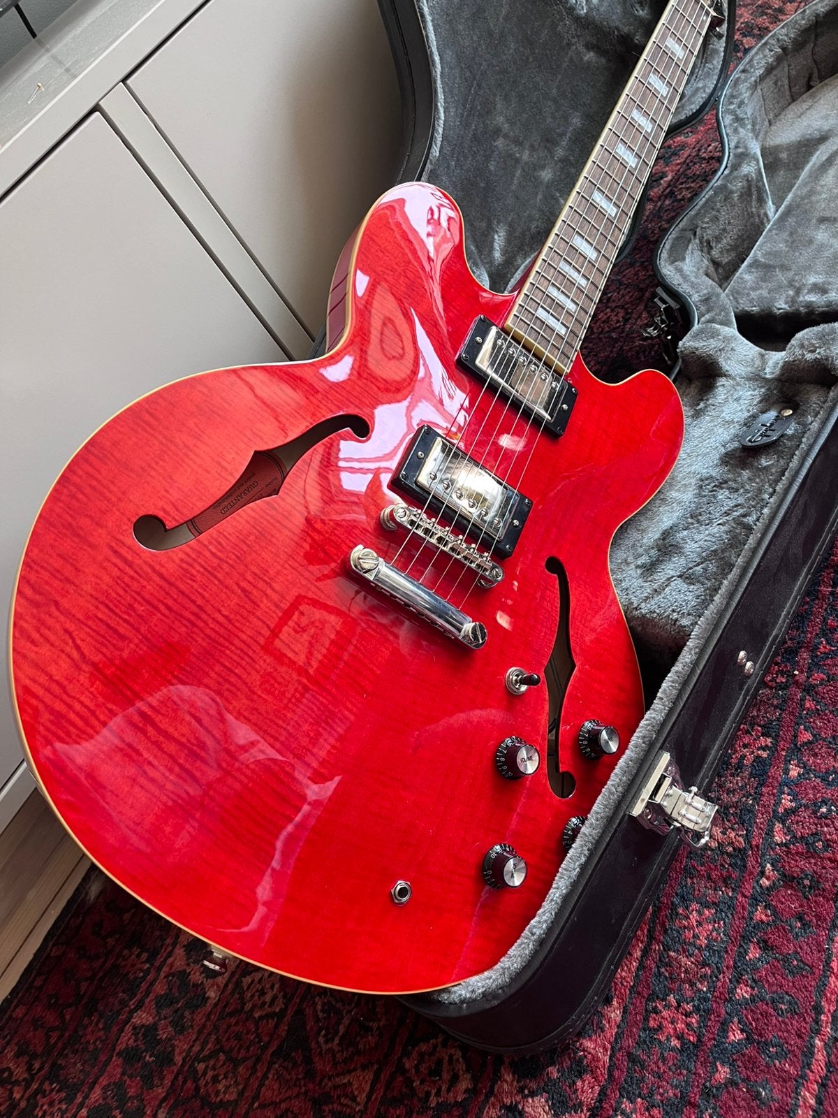 Epiphone Marty Schwartz ES335, Ophalen of Verzenden, Gebruikt, Solid body, Epiphone