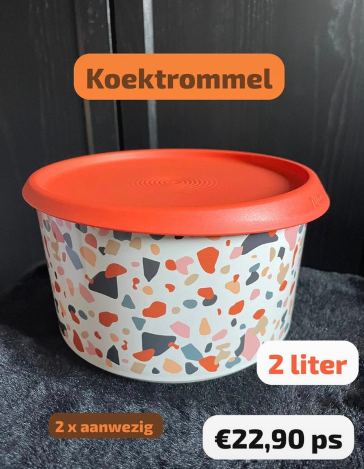 Tupperware trommel 2 liter NIEUW, Ophalen of Verzenden, Nieuw, 2000 ml, Bewaardoos