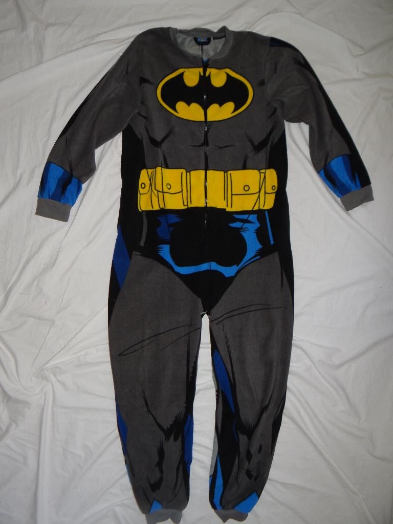Leuke blauw/geel/grijze BATMAN/SUPERHELDEN pak/onesie, Ophalen, Carnaval, Kleding, Gedragen