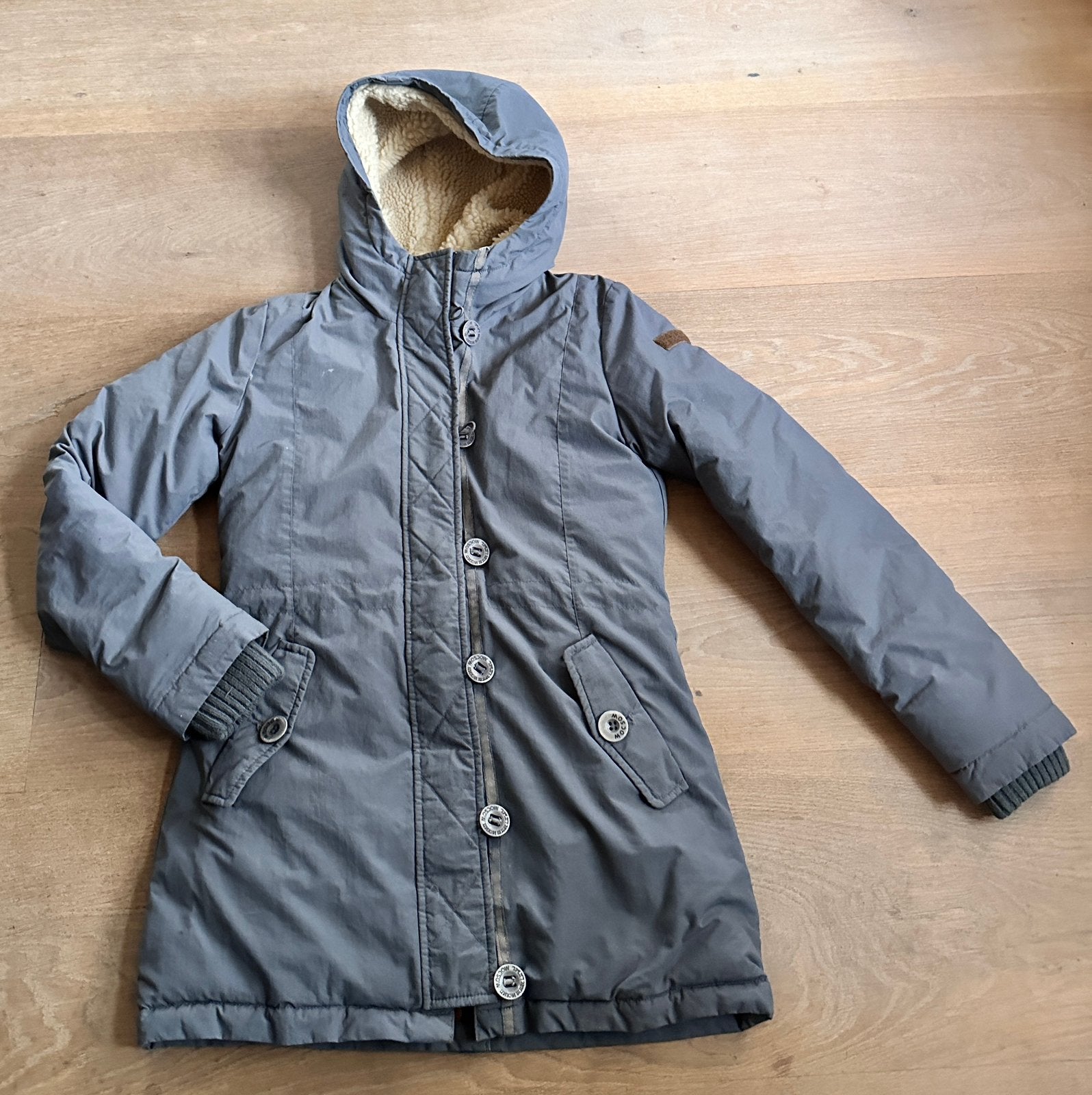 ZGAN Grijze Moscow Parka maat XS - heel leuk!, Ophalen of Verzenden, Zo goed als nieuw, Maat 34 (XS) of kleiner, Grijs