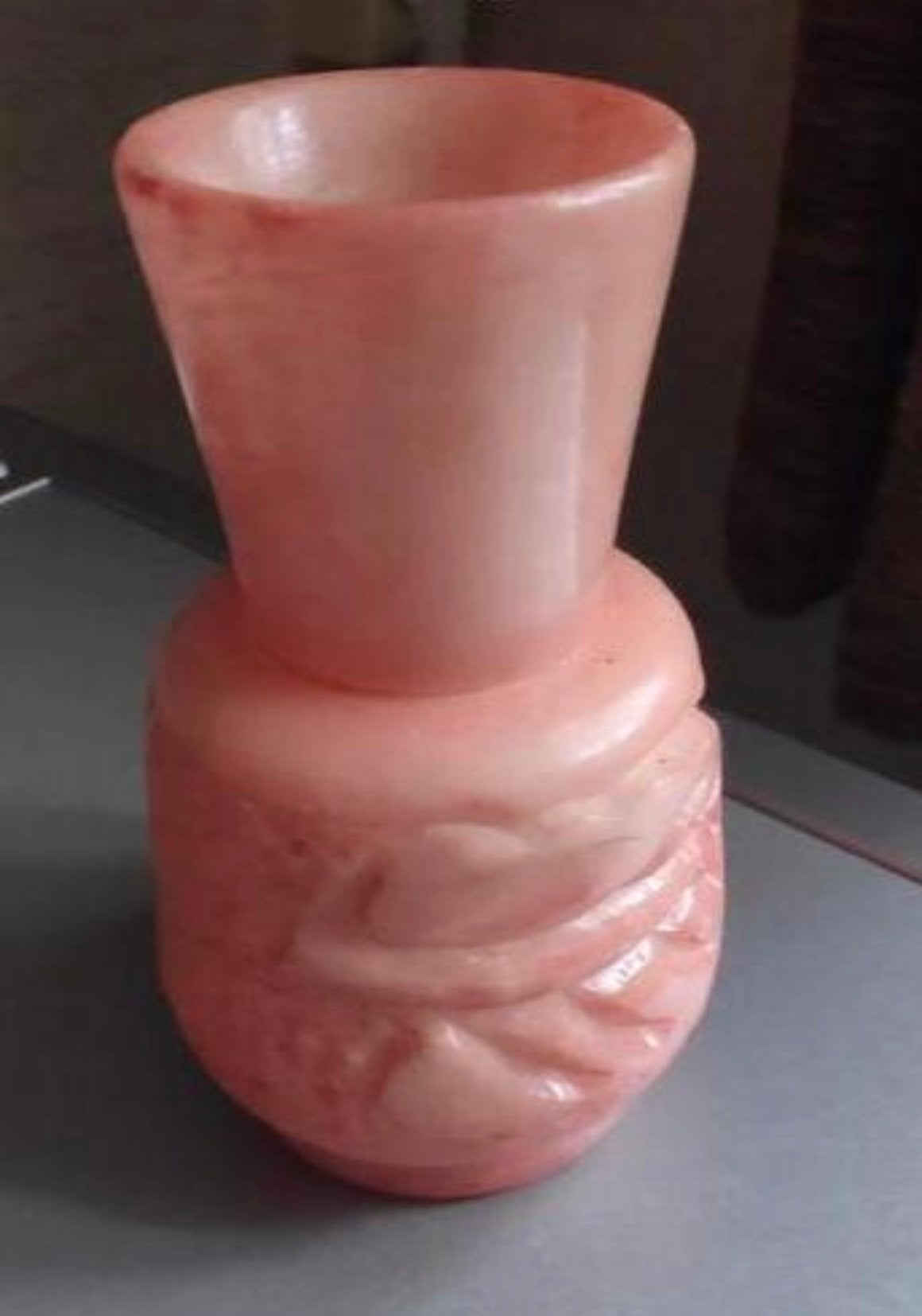 Roze Marmeren Vaasje - Elegant Decoratie, Ophalen of Verzenden, Roze