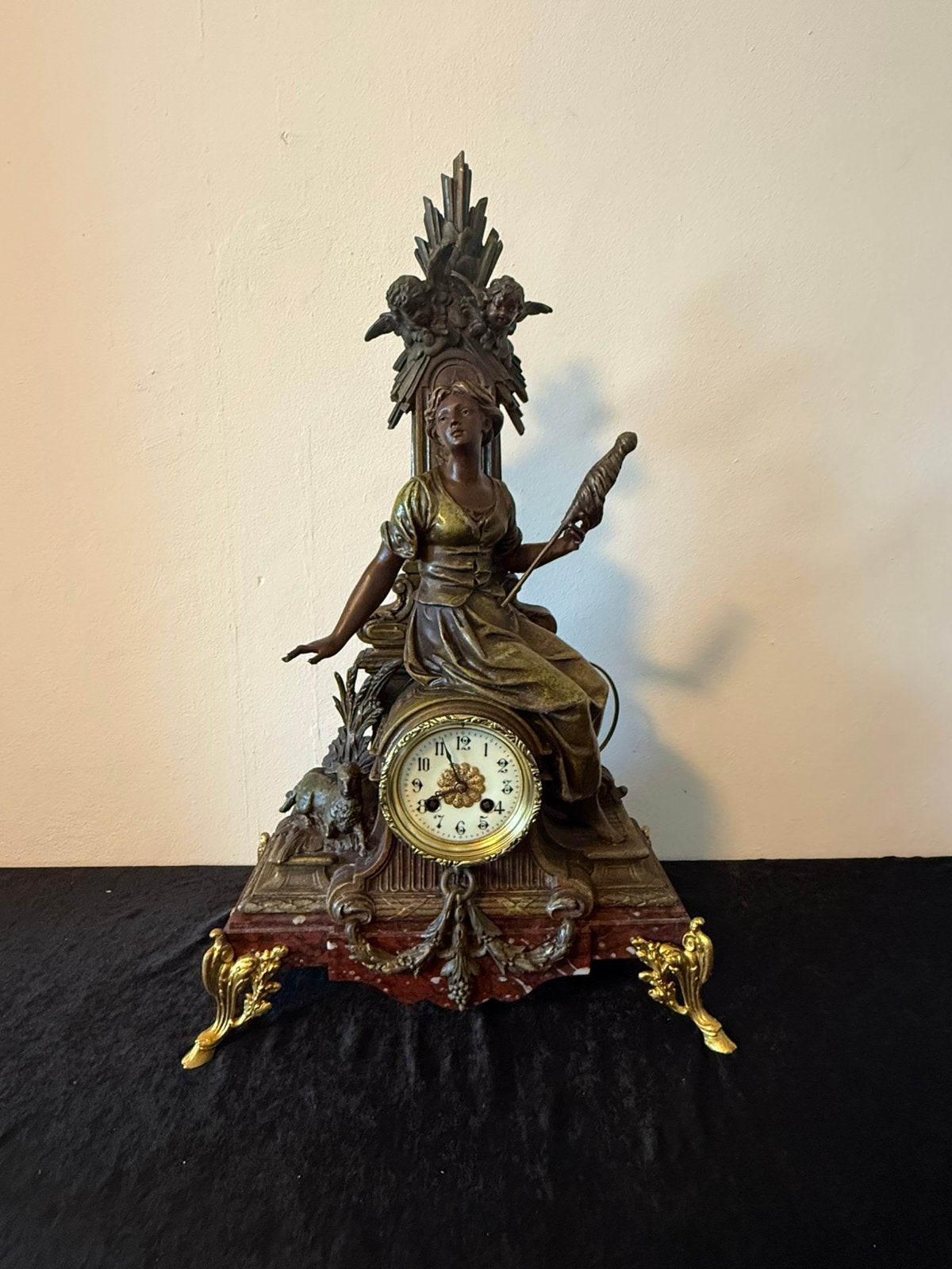 Grote art noveau pendule 64 cm, Ophalen