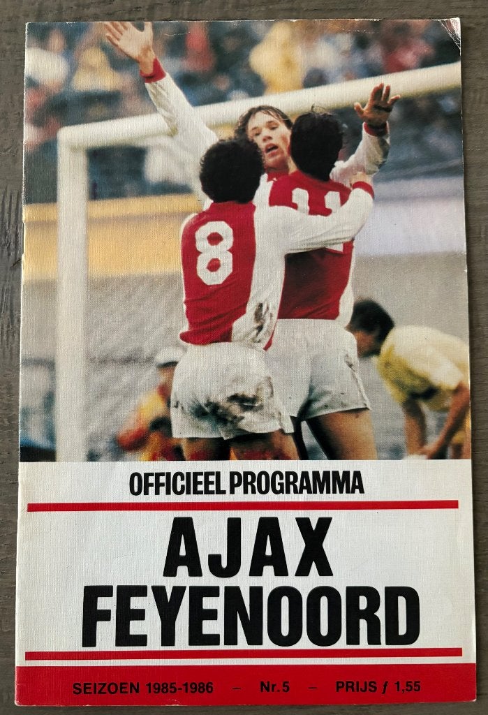 Programma Ajax - Feyenoord 1985-1986, Ophalen of Verzenden, Zo goed als nieuw, Ajax, Boek of Tijdschrift