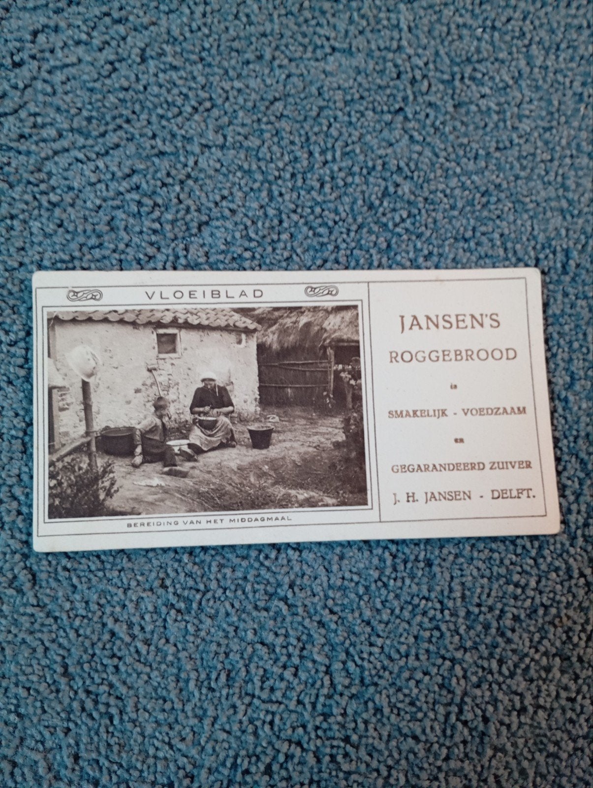 Vintage Vloeiblad 1925 J H Jansen Delft Antiek, Verzamelen, Ophalen of Verzenden, Zo goed als nieuw