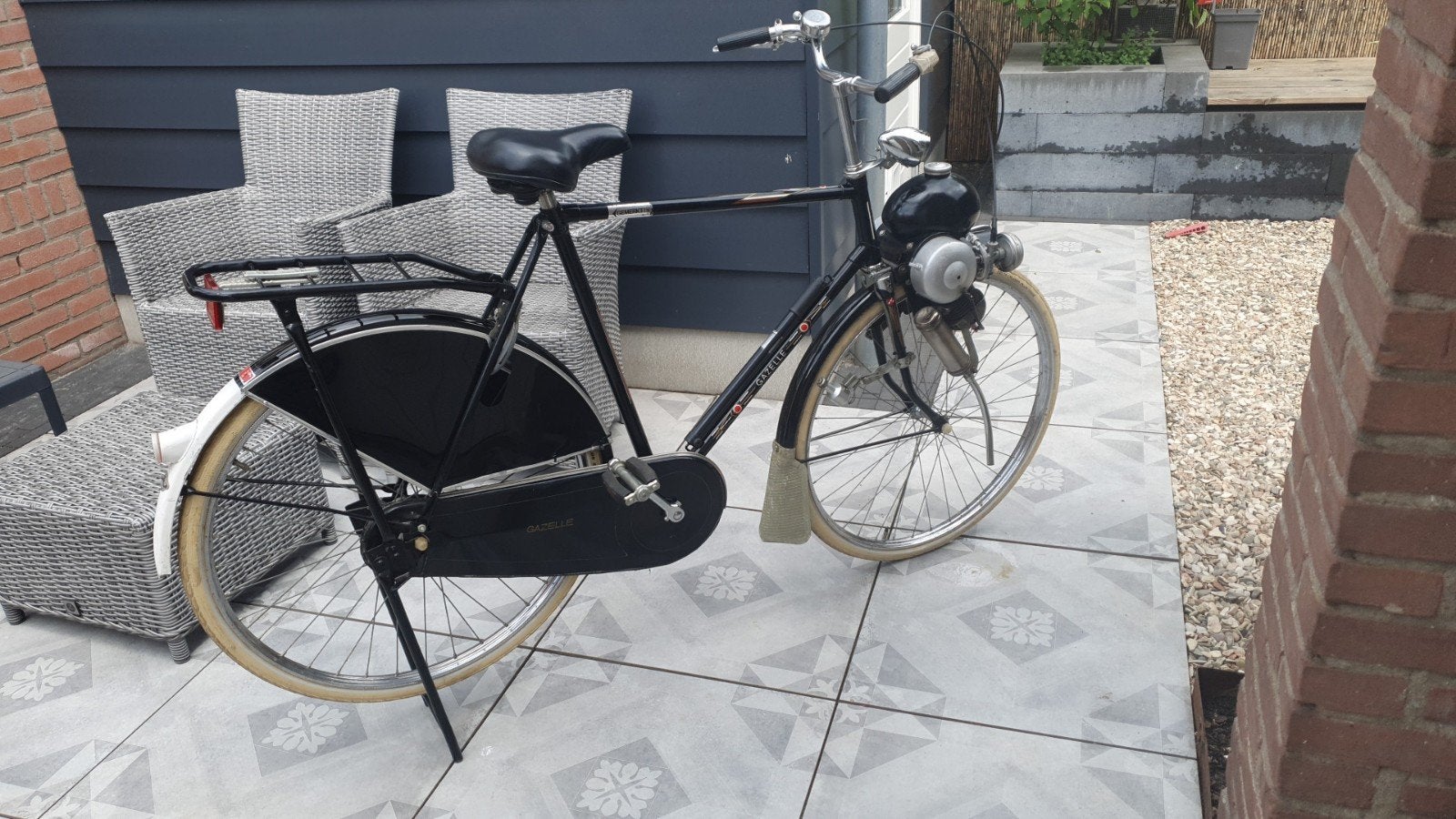 Berini eitje M13 op vintage Gazelle fiets., Ophalen, Gebruikt, Maximaal 25 km/u, Overige modellen