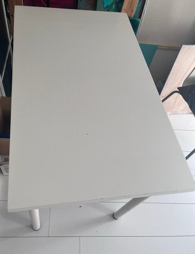 Tafel Linnmon (Ikea) 60x100cm, Ophalen, Gebruikt, Rechthoekig, Metaal