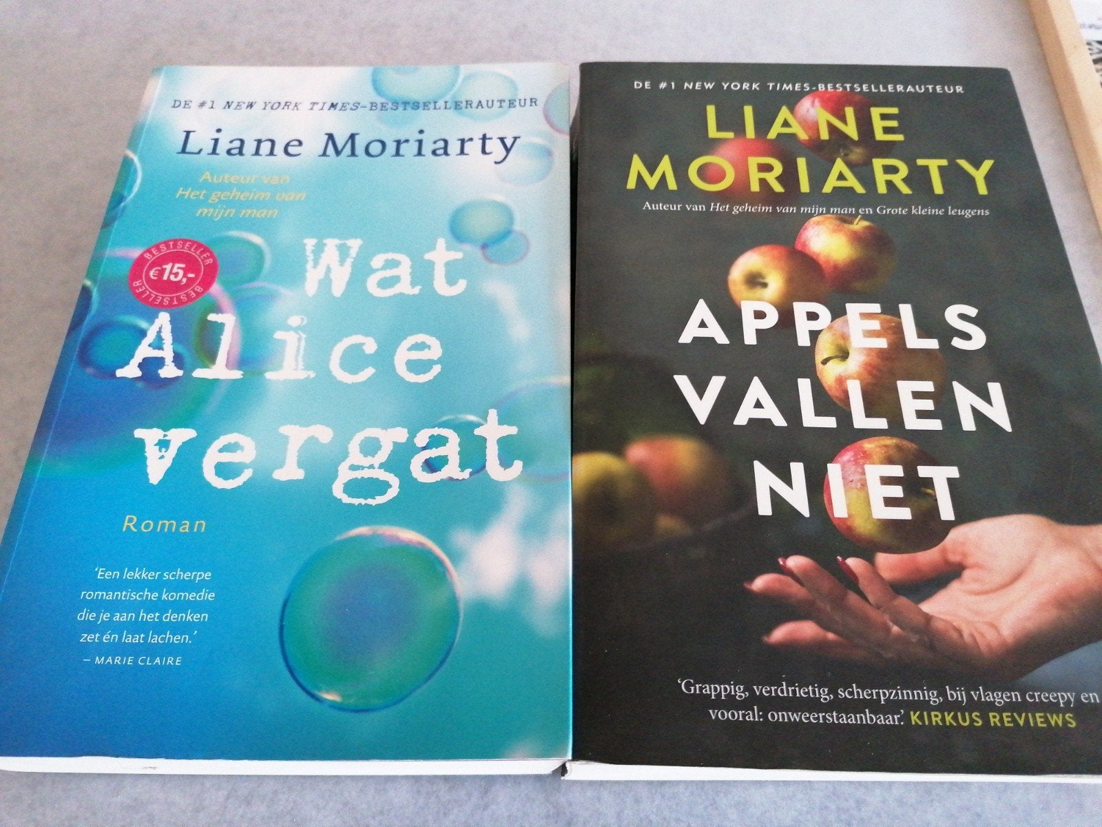 2x Liane Moriarty: Wat Alice vergeet & Appels vallen niet, Ophalen of Verzenden, Gelezen, Liane Moriarty