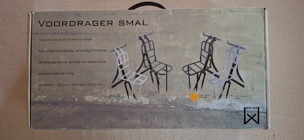 Willex Transportdrager Smal 28x20 cm 26/28 Inch Mat Zwart, Ophalen of Verzenden, Nieuw